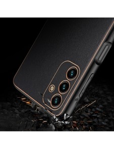 Dux Ducis Yolo elegant skal tillverkat av ekologiskt läder för Samsung Galaxy A13 5G svart