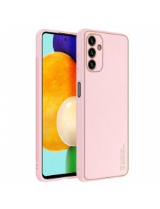 Dux Ducis Yolo elegant skal tillverkat av ekologiskt läder för Samsung Galaxy A13 5G rosa