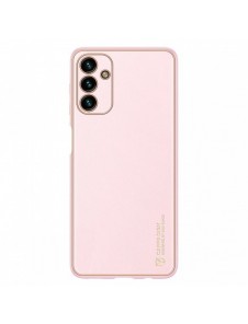 Dux Ducis Yolo elegant skal tillverkat av ekologiskt läder för Samsung Galaxy A13 5G rosa