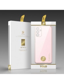 Dux Ducis Yolo elegant skal tillverkat av ekologiskt läder för Samsung Galaxy A13 5G rosa