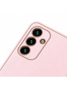 Dux Ducis Yolo elegant skal tillverkat av ekologiskt läder för Samsung Galaxy A13 5G rosa