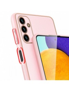 Dux Ducis Yolo elegant skal tillverkat av ekologiskt läder för Samsung Galaxy A13 5G rosa