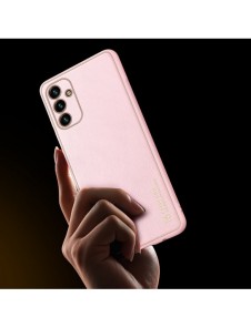 Dux Ducis Yolo elegant skal tillverkat av ekologiskt läder för Samsung Galaxy A13 5G rosa