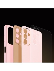 Dux Ducis Yolo elegant skal tillverkat av ekologiskt läder för Samsung Galaxy A13 5G rosa