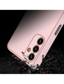 Dux Ducis Yolo elegant skal tillverkat av ekologiskt läder för Samsung Galaxy A13 5G rosa