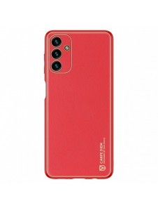 Dux Ducis Yolo elegant skal tillverkat av ekologiskt läder för Samsung Galaxy A13 5G röd