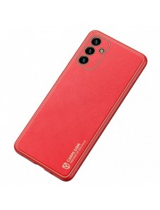 Dux Ducis Yolo elegant skal tillverkat av ekologiskt läder för Samsung Galaxy A13 5G röd