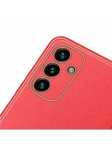 Dux Ducis Yolo elegant skal tillverkat av ekologiskt läder för Samsung Galaxy A13 5G röd