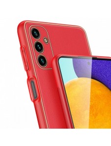 Dux Ducis Yolo elegant skal tillverkat av ekologiskt läder för Samsung Galaxy A13 5G röd