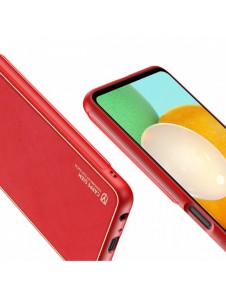 Dux Ducis Yolo elegant skal tillverkat av ekologiskt läder för Samsung Galaxy A13 5G röd