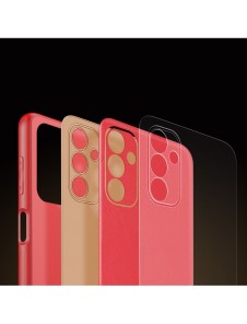 Dux Ducis Yolo elegant skal tillverkat av ekologiskt läder för Samsung Galaxy A13 5G röd