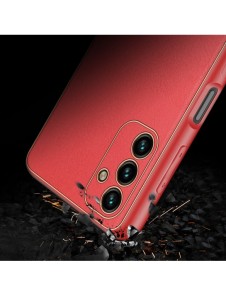 Dux Ducis Yolo elegant skal tillverkat av ekologiskt läder för Samsung Galaxy A13 5G röd