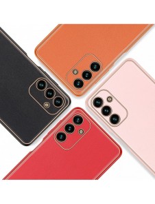 Dux Ducis Yolo elegant skal tillverkat av ekologiskt läder för Samsung Galaxy A13 5G röd