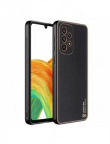 Dux Ducis Yolo elegant skal tillverkat av ekologiskt läder för Samsung Galaxy A33 5G svart