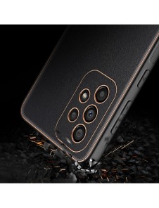 Dux Ducis Yolo elegant skal tillverkat av ekologiskt läder för Samsung Galaxy A33 5G svart