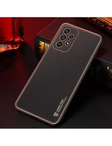 Dux Ducis Yolo elegant skal tillverkat av ekologiskt läder för Samsung Galaxy A33 5G svart