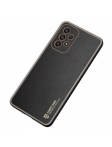 Dux Ducis Yolo elegant skal tillverkat av ekologiskt läder för Samsung Galaxy A53 5G svart