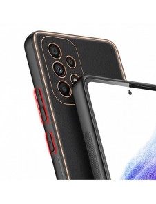Dux Ducis Yolo elegant skal tillverkat av ekologiskt läder för Samsung Galaxy A53 5G svart