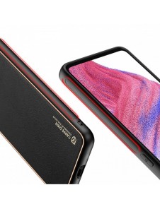 Dux Ducis Yolo elegant skal tillverkat av ekologiskt läder för Samsung Galaxy A53 5G svart