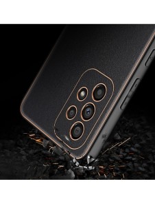 Dux Ducis Yolo elegant skal tillverkat av ekologiskt läder för Samsung Galaxy A53 5G svart