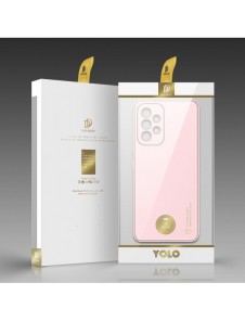 Dux Ducis Yolo elegant skal tillverkat av ekologiskt läder för Samsung Galaxy A53 5G rosa