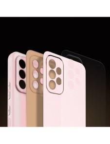 Dux Ducis Yolo elegant skal tillverkat av ekologiskt läder för Samsung Galaxy A53 5G rosa