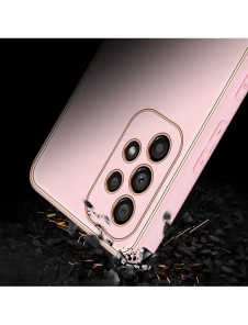 Dux Ducis Yolo elegant skal tillverkat av ekologiskt läder för Samsung Galaxy A53 5G rosa