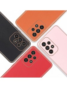 Dux Ducis Yolo elegant skal tillverkat av ekologiskt läder för Samsung Galaxy A53 5G rosa