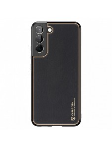 Dux Ducis Yolo elegant skal tillverkat av ekologiskt läder för Samsung Galaxy S22 + (S22 Plus) svart