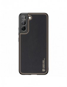 Dux Ducis Yolo elegant skal tillverkat av ekologiskt läder för Samsung Galaxy S22 + (S22 Plus) svart