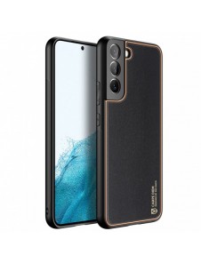 Dux Ducis Yolo elegant skal tillverkat av ekologiskt läder för Samsung Galaxy S22 + (S22 Plus) svart