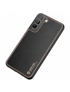 Dux Ducis Yolo elegant skal tillverkat av ekologiskt läder för Samsung Galaxy S22 + (S22 Plus) svart