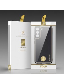 Dux Ducis Yolo elegant skal tillverkat av ekologiskt läder för Samsung Galaxy S22 + (S22 Plus) svart