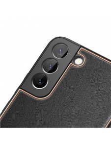 Dux Ducis Yolo elegant skal tillverkat av ekologiskt läder för Samsung Galaxy S22 + (S22 Plus) svart