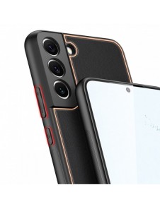 Dux Ducis Yolo elegant skal tillverkat av ekologiskt läder för Samsung Galaxy S22 + (S22 Plus) svart