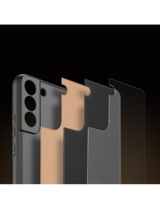 Dux Ducis Yolo elegant skal tillverkat av ekologiskt läder för Samsung Galaxy S22 + (S22 Plus) svart