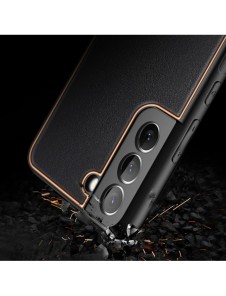 Dux Ducis Yolo elegant skal tillverkat av ekologiskt läder för Samsung Galaxy S22 + (S22 Plus) svart