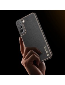 Dux Ducis Yolo elegant skal tillverkat av ekologiskt läder för Samsung Galaxy S22 + (S22 Plus) svart