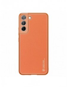 Dux Ducis Yolo elegant skal tillverkat av ekologiskt läder för Samsung Galaxy S22 + (S22 Plus) orange