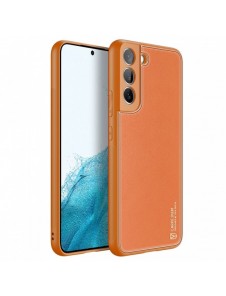 Dux Ducis Yolo elegant skal tillverkat av ekologiskt läder för Samsung Galaxy S22 + (S22 Plus) orange