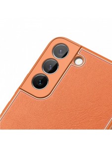 Dux Ducis Yolo elegant skal tillverkat av ekologiskt läder för Samsung Galaxy S22 + (S22 Plus) orange