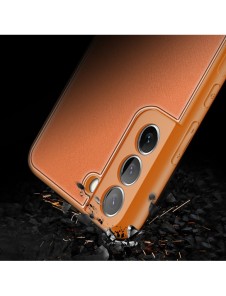 Dux Ducis Yolo elegant skal tillverkat av ekologiskt läder för Samsung Galaxy S22 + (S22 Plus) orange