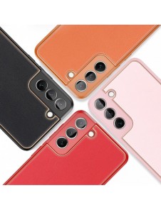 Dux Ducis Yolo elegant skal tillverkat av ekologiskt läder för Samsung Galaxy S22 + (S22 Plus) orange