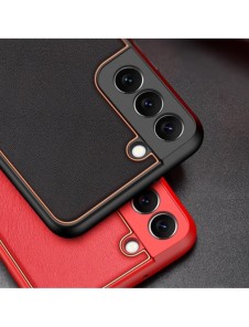 Dux Ducis Yolo elegant skal tillverkat av ekologiskt läder för Samsung Galaxy S22 + (S22 Plus) orange