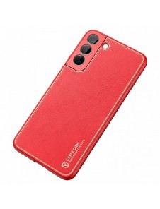 Dux Ducis Yolo elegant skal tillverkat av ekologiskt läder för Samsung Galaxy S22 + (S22 Plus) röd