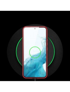 Dux Ducis Yolo elegant skal tillverkat av ekologiskt läder för Samsung Galaxy S22 + (S22 Plus) röd
