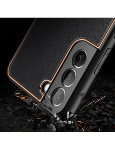 Dux Ducis Yolo elegant skal tillverkat av ekologiskt läder för Samsung Galaxy S22 + (S22 Plus) röd