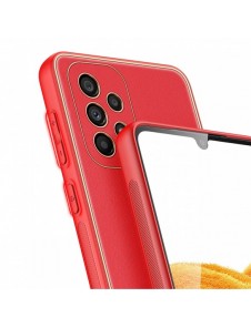 Elegant skal tillverkat av konstläder för Samsung Galaxy A33 5G röd. Dux Ducis Yolo