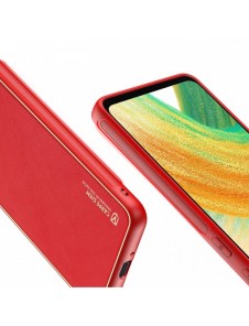 Elegant skal tillverkat av konstläder för Samsung Galaxy A33 5G röd. Dux Ducis Yolo