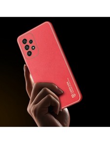 Elegant skal tillverkat av konstläder för Samsung Galaxy A33 5G röd. Dux Ducis Yolo